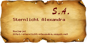 Sternlicht Alexandra névjegykártya